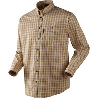 SEELAND RIVER LONG SLEEVED SHIRT - Antique Gold Check