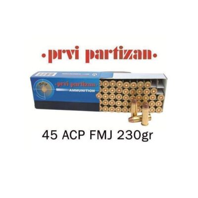 45 ACP FMJ 230gr PPU Prvi Partizan Ammunition Pack 50